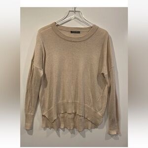 Caroline Grace Womens Size Medium Beige Cashmere Blend Tunic Sweater (177)